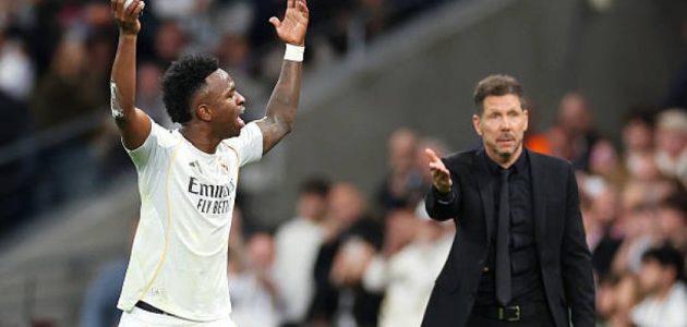 تصرف فينيسيوس يثير غضب سيميوني في ديربي مدريد